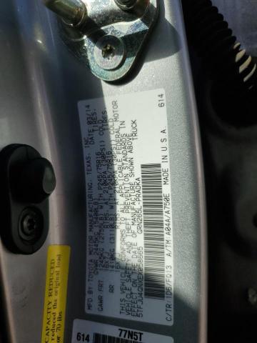 5TFJU4GNXEX058665 - 2014 TOYOTA TACOMA DOUBLE CAB PRERUNNER SILVER photo 12