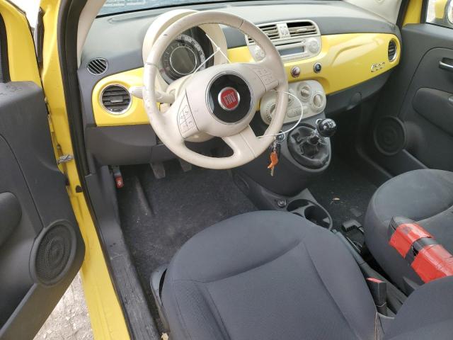 3C3CFFAR6CT385054 - 2012 FIAT 500 POP YELLOW photo 8