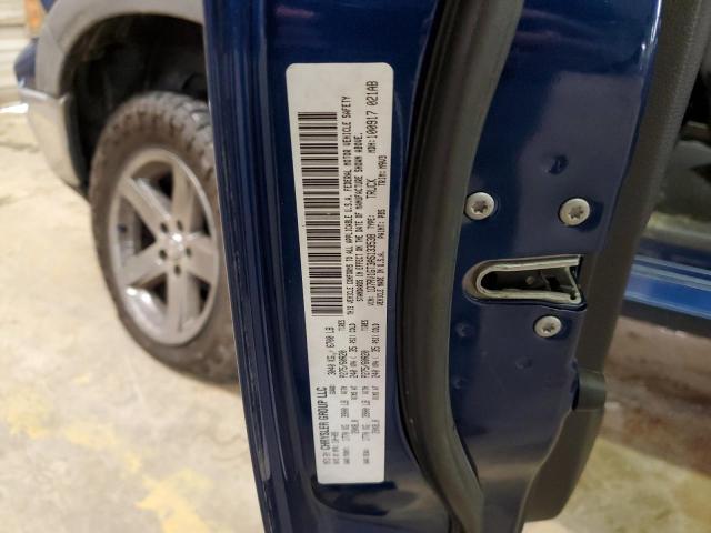 1D7RV1GT3AS133538 - 2010 DODGE RAM 1500 BLUE photo 12