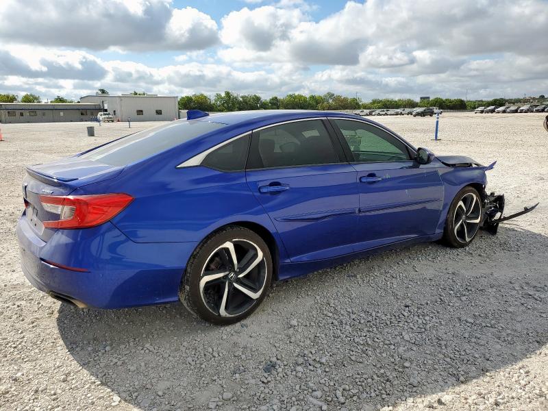 1HGCV1F37JA246174 - 2018 HONDA ACCORD SPORT Blau Foto 3