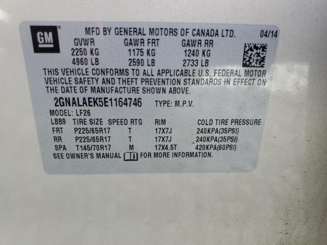 2GNALAEK5E1164746 - 2014 CHEVROLET EQUINOX LS GOLD photo 13