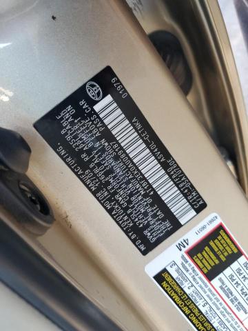 4T1BF3EK0AU089187 - 2010 TOYOTA CAMRY BASE BEIGE photo 12