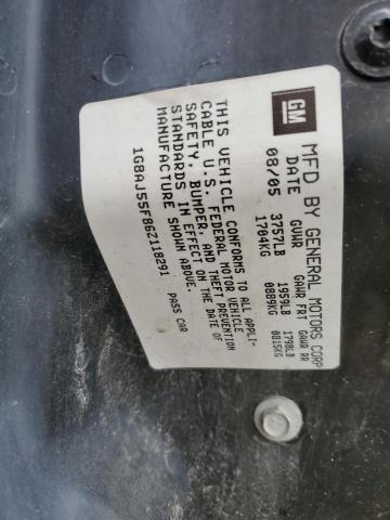 1G8AJ55F86Z118291 - 2006 SATURN ION LEVEL 2 灰色 照片 12