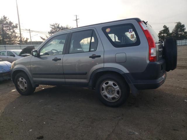 JHLRD68566C009262 - 2006 HONDA CR-V LX SILVER photo 2