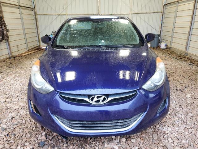 5NPDH4AE8DH425793 - 2013 HYUNDAI ELANTRA GLS BLUE photo 5