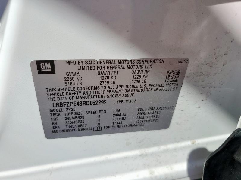 LRBFZPE48RD062299 - 2024 BUICK ENVISION ESSENCE WHITE photo 12