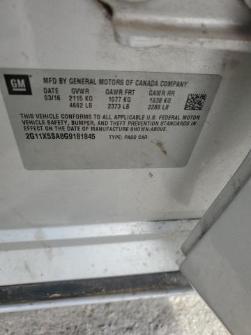 2G11X5SA8G9181845 - 2016 CHEVROLET IMPALA LS SILVER photo 12