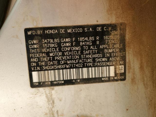 3HGGK5H8XFM717402 - 2015 HONDA FIT EX 银色 照片 13
