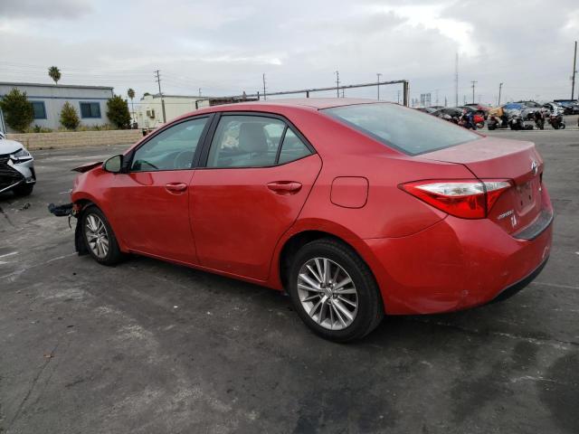 5YFBURHE2FP296056 - 2015 TOYOTA COROLLA L RED photo 2