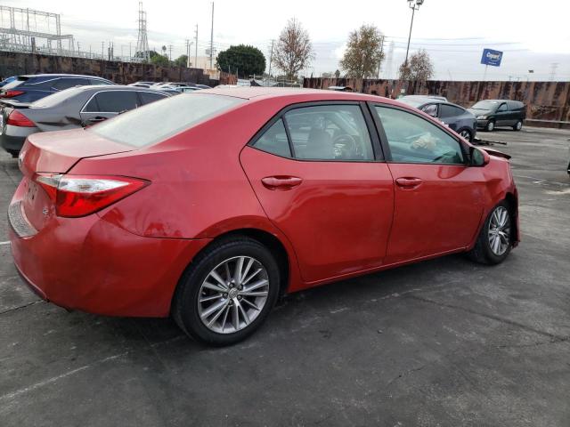 5YFBURHE2FP296056 - 2015 TOYOTA COROLLA L RED photo 3