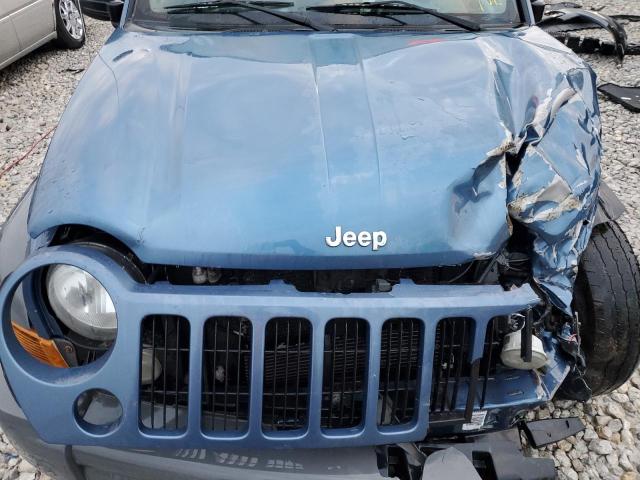 1J4GL48K56W120301 - 2006 JEEP LIBERTY SPORT BLUE photo 12