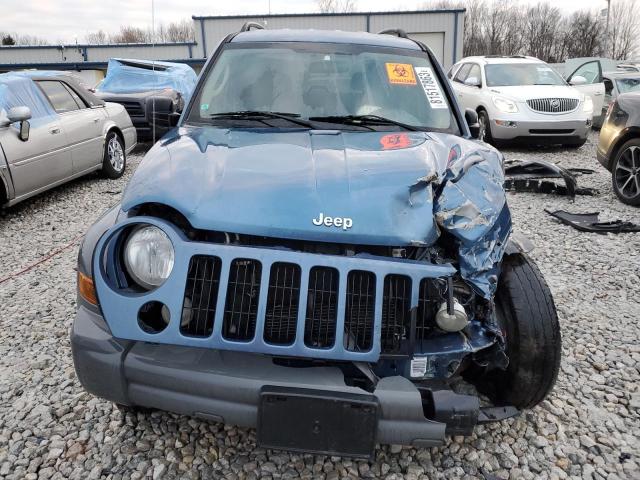 1J4GL48K56W120301 - 2006 JEEP LIBERTY SPORT BLUE photo 5