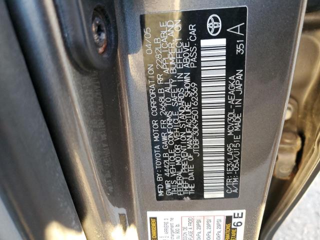 JTDBF30K950162369 - 2005 TOYOTA CAMRY LE GRAY photo 12