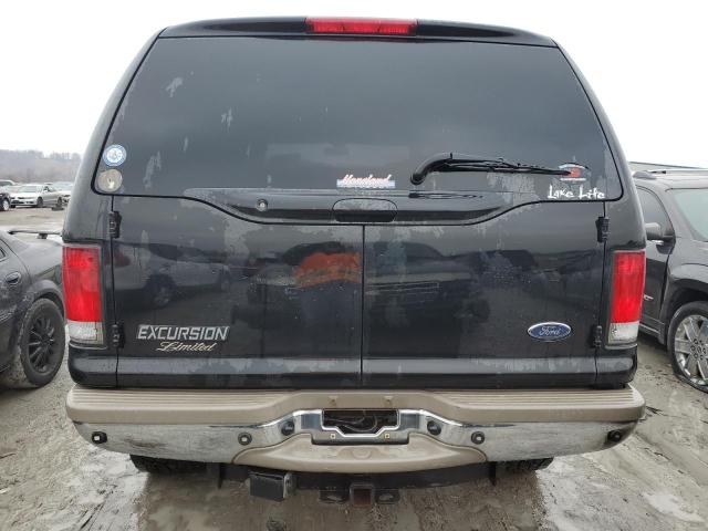 1FMSU43F31EB52035 - 2001 FORD EXCURSION LIMITED BLACK photo 6