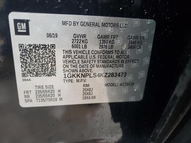 1GKKNPLS4KZ283473 - 2019 GMC ACADIA DENALI შავი ფოტო 14