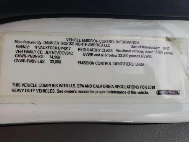 1FVACXFC0JHJP4017 - 2018 FREIGHTLINER M2 106 MEDIUM DUTY WHITE photo 13