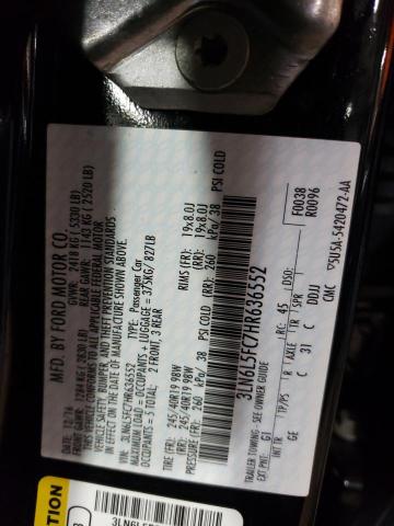 3LN6L5FC7HR636552 - 2017 LINCOLN MKZ RESERVE შავი ფოტო 13