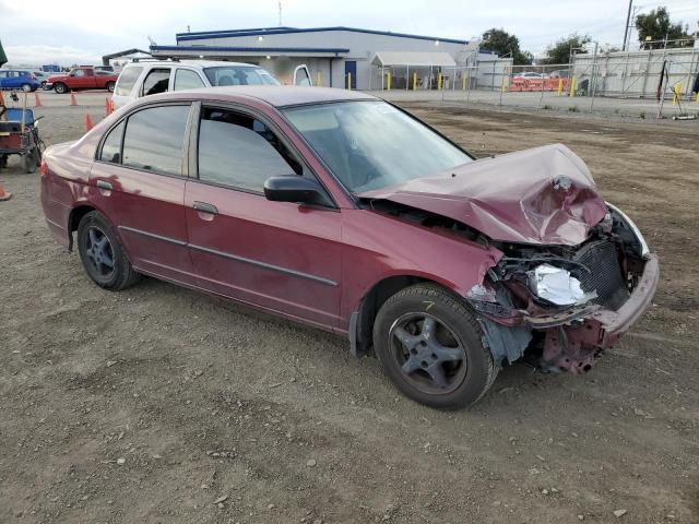 2HGES16354H917977 - 2004 HONDA CIVIC DX VP ბურგუნდია ფოტო 4