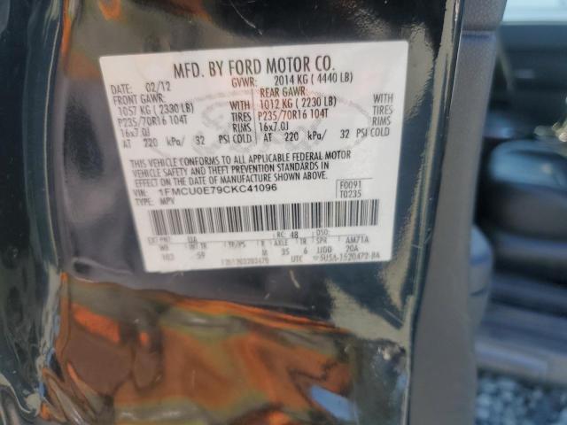 1FMCU0E79CKC41096 - 2012 FORD ESCAPE LIMITED BLACK photo 13