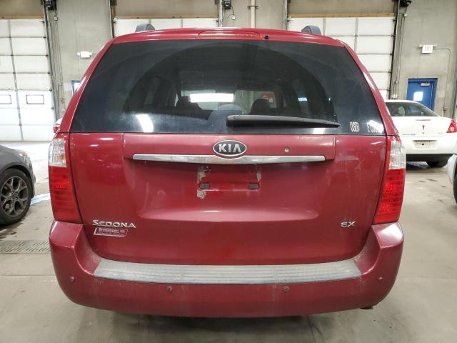 KNDMB233976169776 - 2007 KIA SEDONA EX RED photo 6