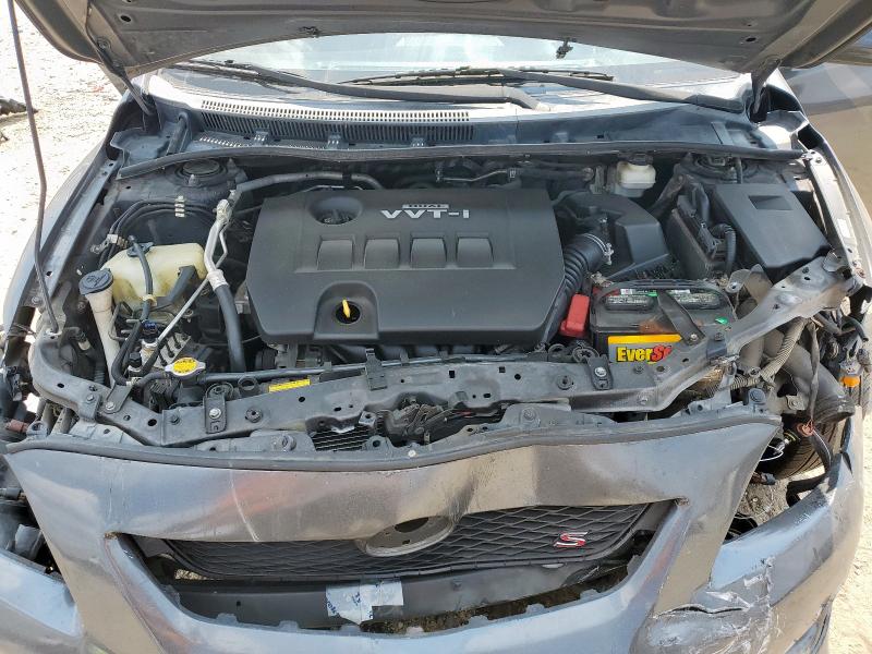 1NXBU4EE5AZ337584 - 2010 TOYOTA COROLLA BASE GRAY photo 11