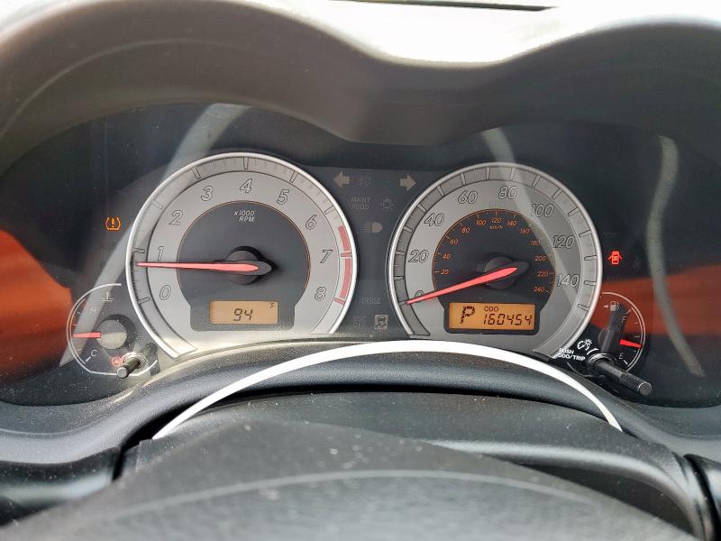 1NXBU4EE5AZ337584 - 2010 TOYOTA COROLLA BASE GRAY photo 9