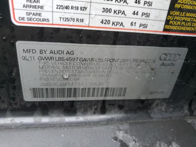 WAUKJAFM7BA170534 - 2011 AUDI A3 PREMIUM PLUS BLACK photo 13