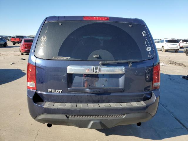 5FNYF3H29DB035359 - 2013 HONDA PILOT LX BLUE photo 6