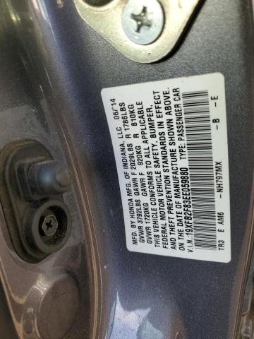 19XFB2F83EE059880 - 2014 HONDA CIVIC EX GRAY photo 12