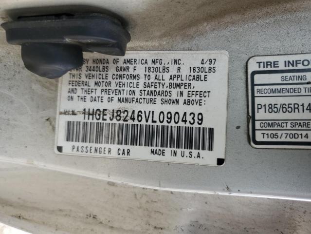 1HGEJ8246VL090439 - 1997 HONDA CIVIC EX SILVER photo 13