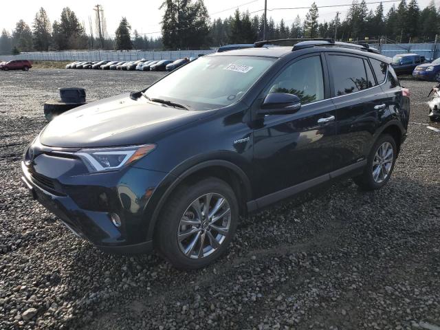 JTMDJREV1JD155965 - 2018 TOYOTA RAV4 HV LIMITED BLUE photo 1