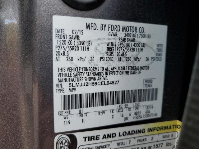 5LMJJ2H56CEL04527 - 2012 LINCOLN NAVIGATOR 灰色 照片 13