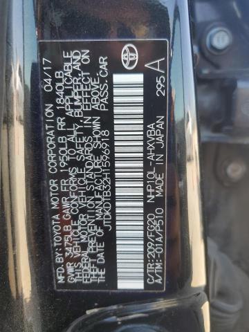 JTDKDTB32H1596918 - 2017 TOYOTA PRIUS C 黑色 照片 13