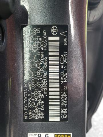 JTDKB20U283442886 - 2008 TOYOTA PRIUS GRAY photo 13