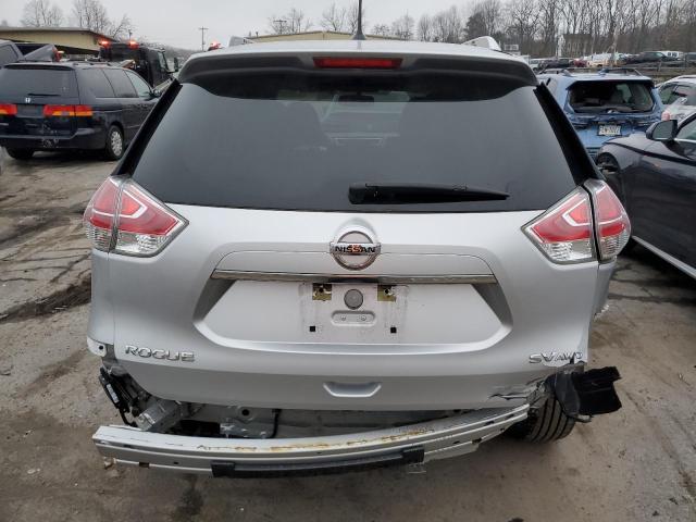 KNMAT2MVXGP722509 - 2016 NISSAN ROGUE S SILVER photo 6