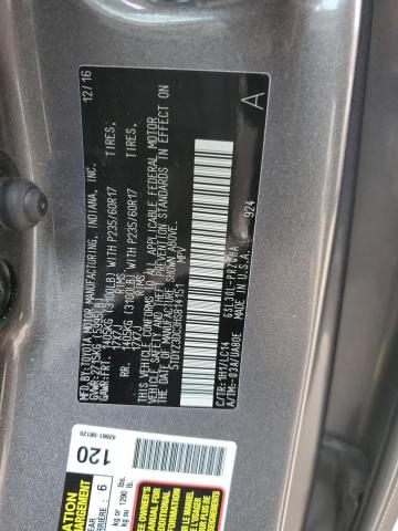 5TDYZ3DC3HS814151 - 2017 TOYOTA SIENNA XLE GRAY photo 12