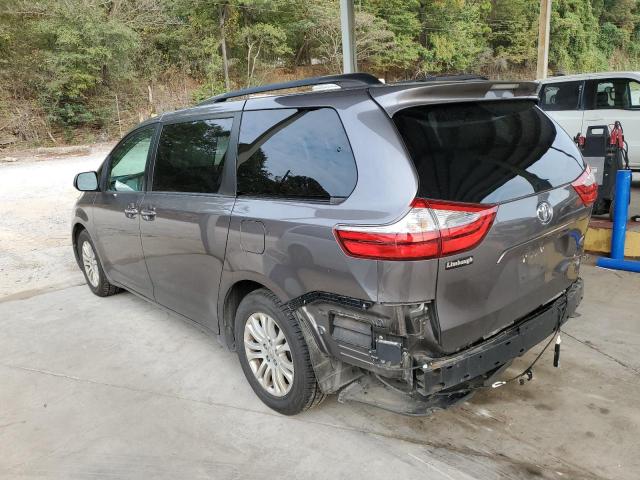 5TDYZ3DC3HS814151 - 2017 TOYOTA SIENNA XLE GRAY photo 2