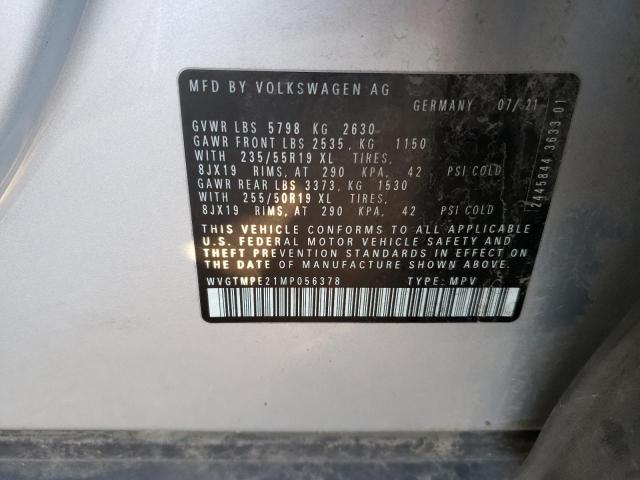 WVGTMPE21MP056378 - 2021 VOLKSWAGEN ID.4 PRO S ვერცხლისფერი ფოტო 13