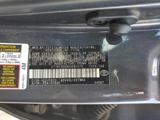 4T1BF3EK9AU083470 - 2010 TOYOTA CAMRY BASE TAN photo 12