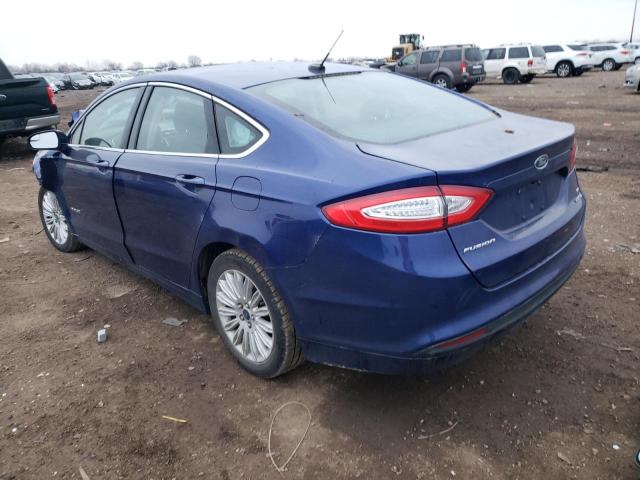 3FA6P0LU6DR322786 - 2013 FORD FUSION SE HYBRID BLUE photo 2