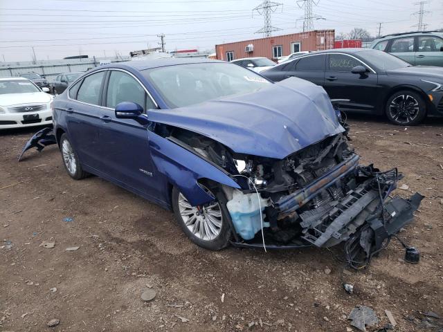 3FA6P0LU6DR322786 - 2013 FORD FUSION SE HYBRID BLUE photo 4