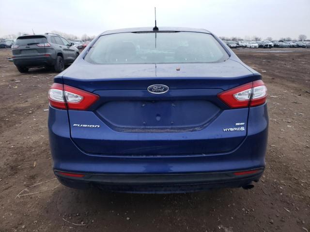 3FA6P0LU6DR322786 - 2013 FORD FUSION SE HYBRID BLUE photo 6