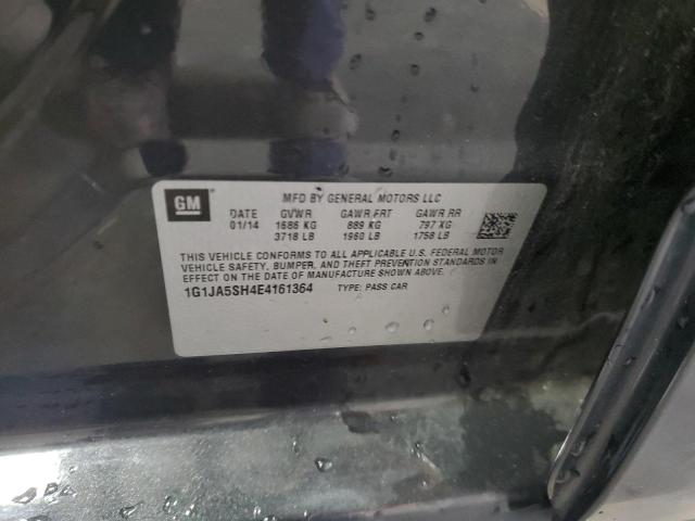 1G1JA5SH4E4161364 - 2014 CHEVROLET SONIC LS BLACK photo 12