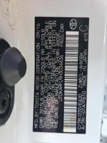 JTDKARFU9H3034436 - 2017 TOYOTA PRIUS WHITE photo 12