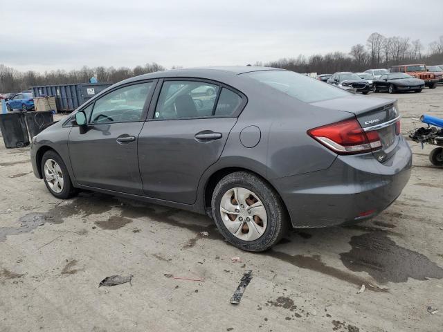 2HGFB2F56DH504753 - 2013 HONDA CIVIC LX GRAY photo 2