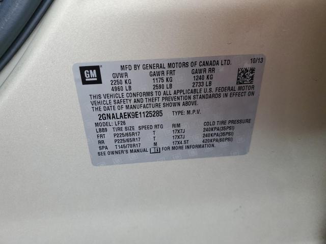 2GNALAEK9E1125285 - 2014 CHEVROLET EQUINOX LS SILVER photo 12