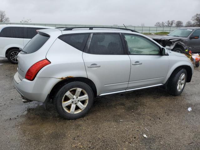 JN8AZ08W16W510354 - 2006 NISSAN MURANO SL SILVER photo 3