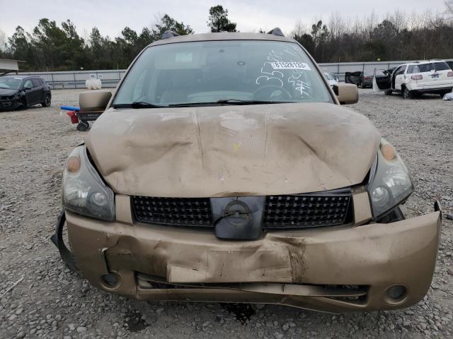 5N1BV28U64N357880 - 2004 NISSAN QUEST S TAN photo 5