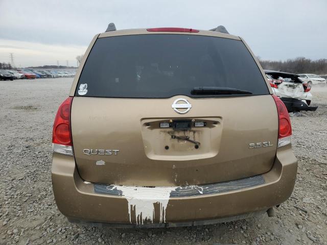 5N1BV28U64N357880 - 2004 NISSAN QUEST S TAN photo 6