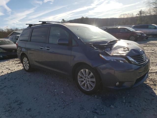 5TDDK3DCXFS100114 - 2015 TOYOTA SIENNA XLE BLUE photo 4